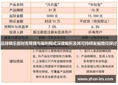 足球俱乐部财务管理与盈利模式深度解析及其可持续发展路径探讨